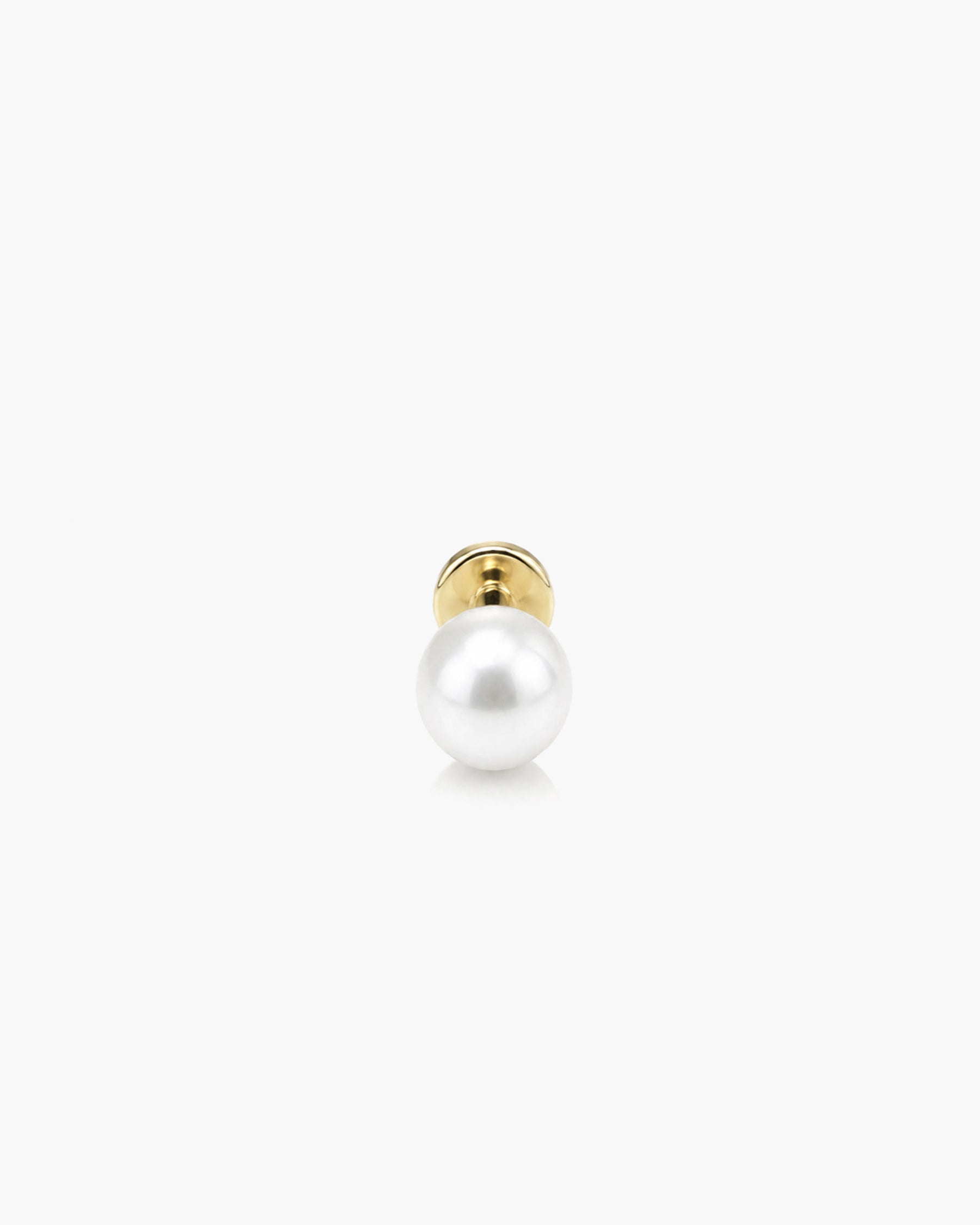 Pearl Stud Single - 18K Gold Vermeil Freshwater Pearl