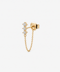 Diamond Chain Stud - 14K Yellow Gold Natural Diamond