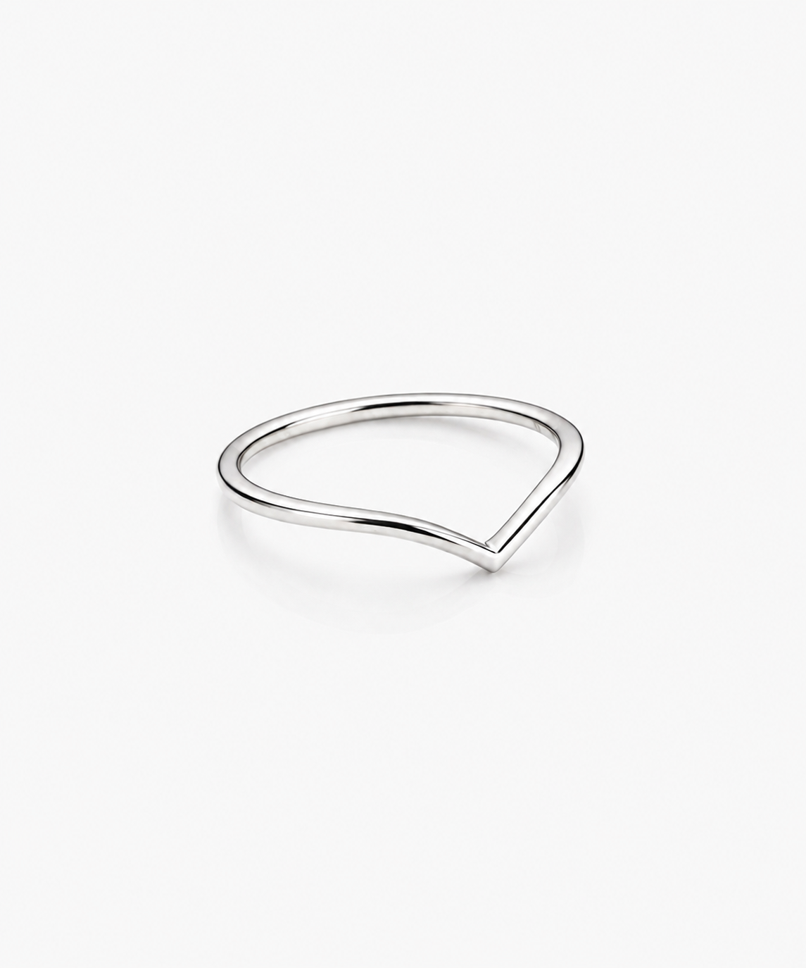 Contour Ring - 14K White Gold Side Profile