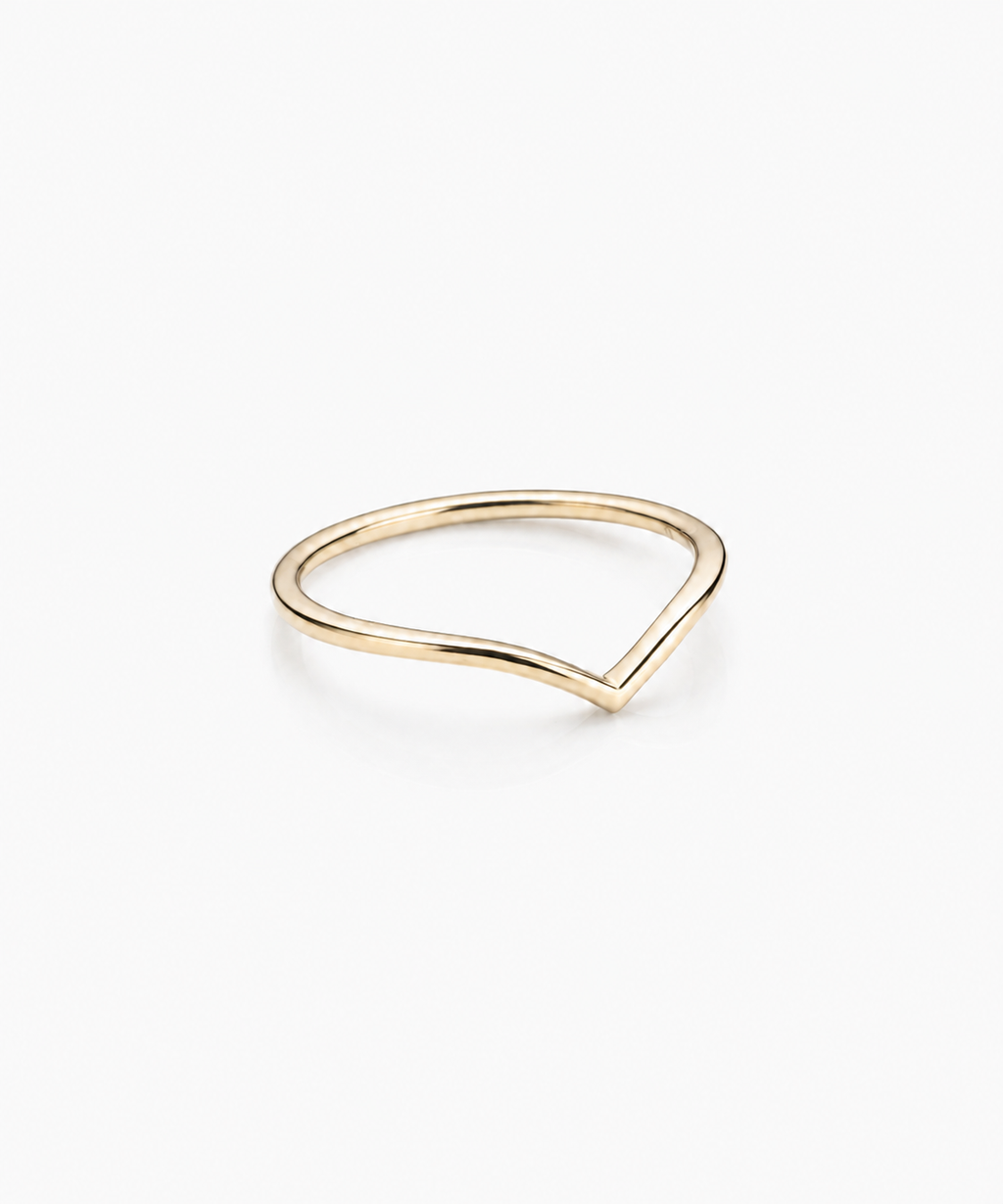 Contour Ring - 14K Yellow Gold Side Profile