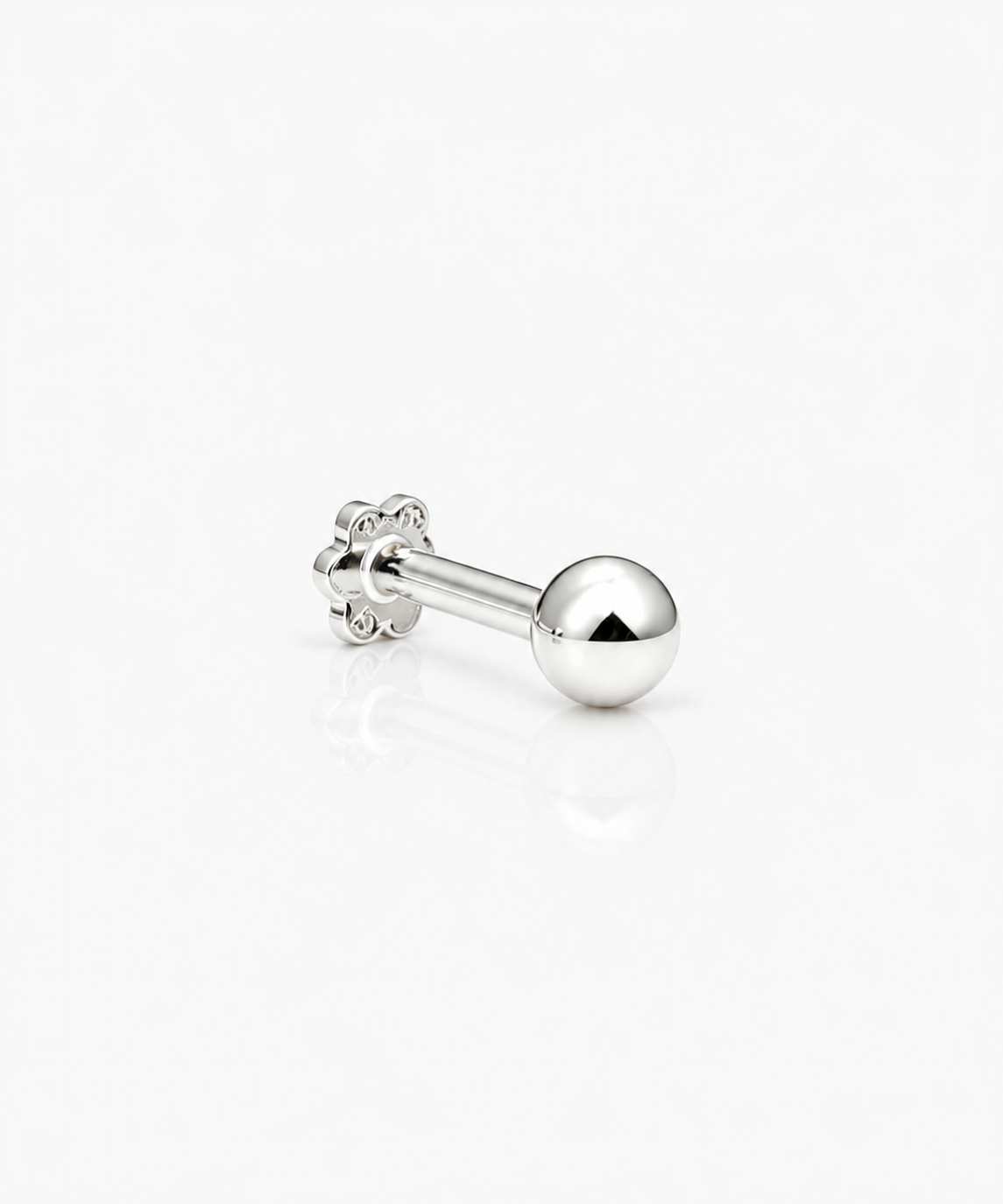 Lollipop Stud - 14K White Gold