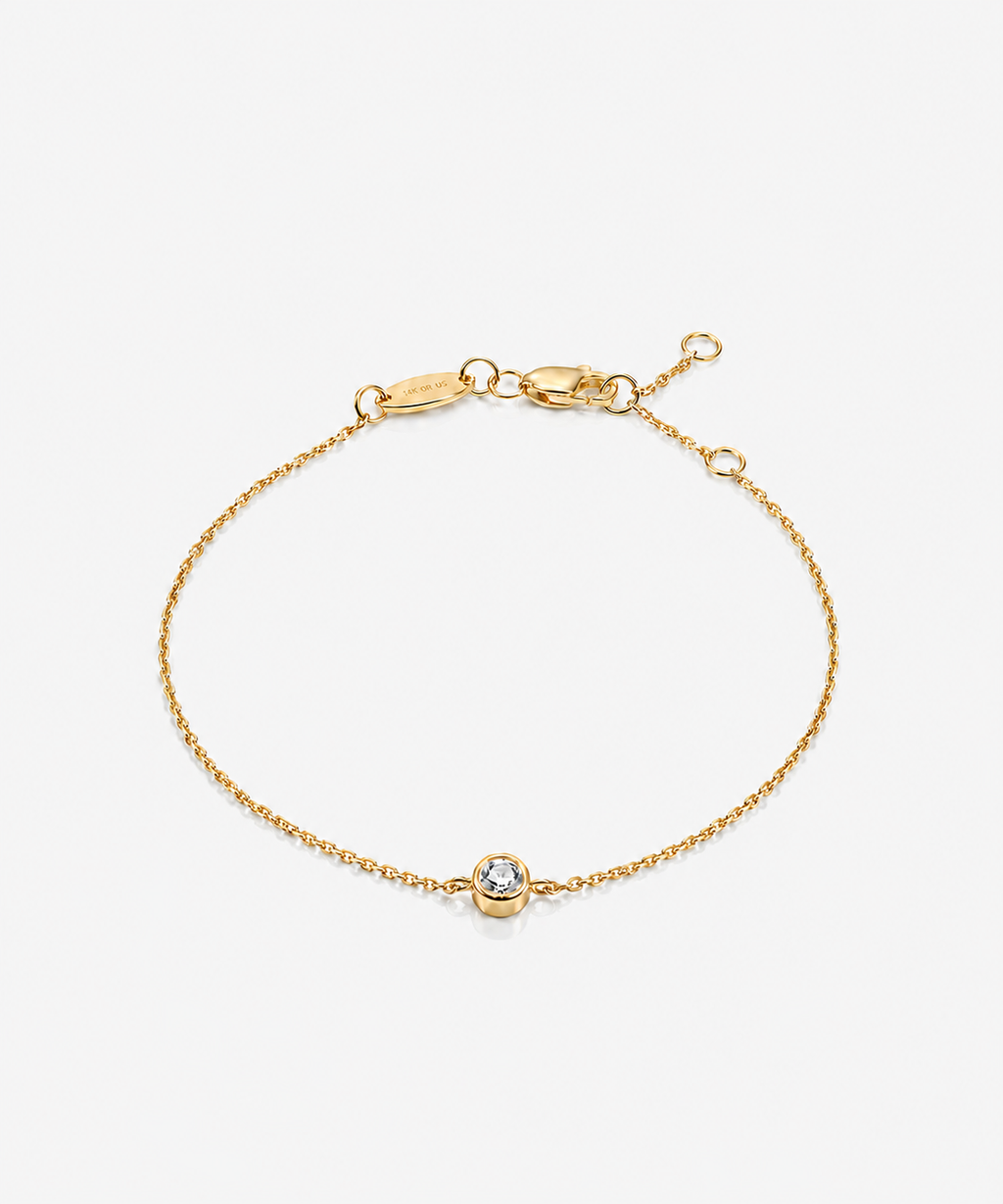 Fate Chain Bracelet - 14K Yellow Gold Lab Grown Diamond
