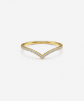 Contour Pavé Diamond Ring - 14K Yellow Gold Natural Diamond