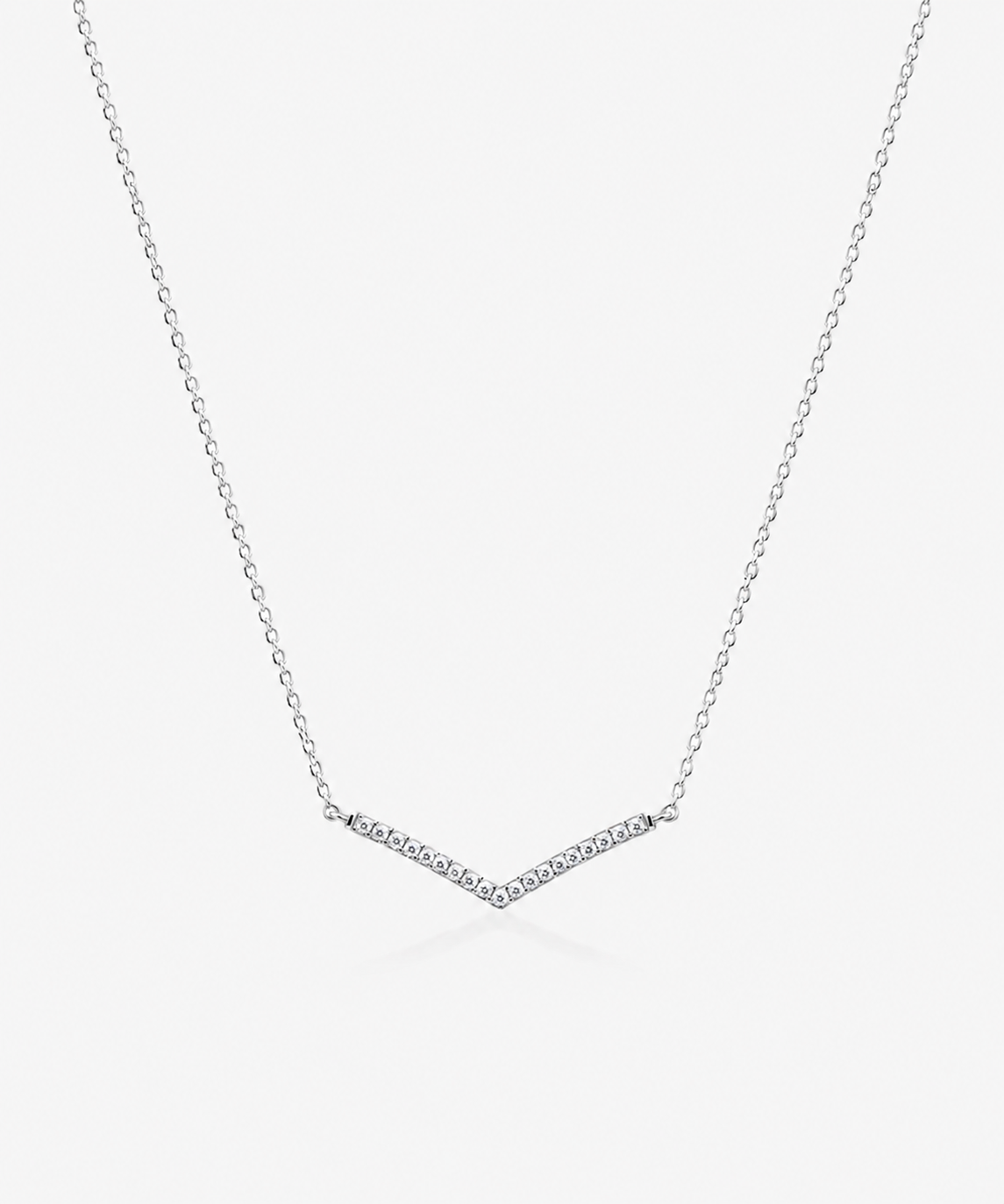 Vera Diamond Necklace - 14K White Gold Natural Diamond
