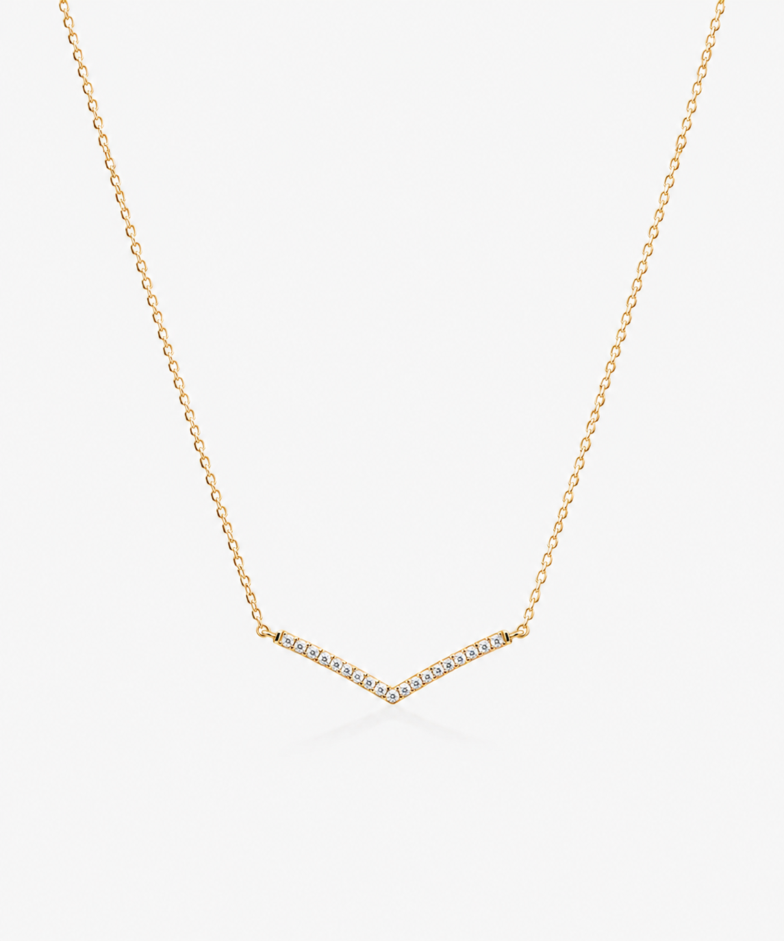 Vera Diamond Necklace - 14K Yellow White Natural Diamond