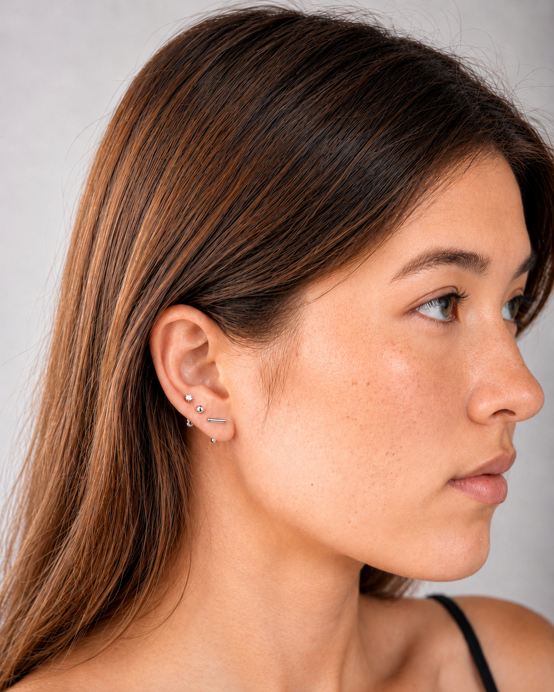 Bar Open Hoops - Sterling Silver Lifestyle