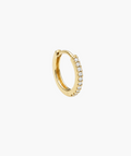 Diamond Hoop Mini - 14K Yellow Gold Natural Diamond