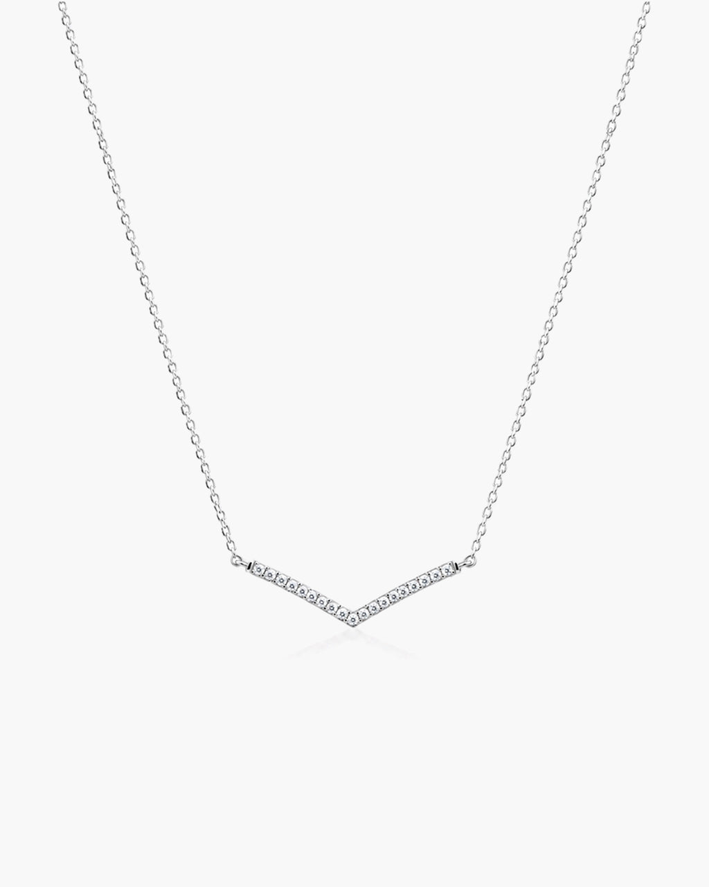 Vera Diamond Necklace - 14K White Gold Natural Diamond