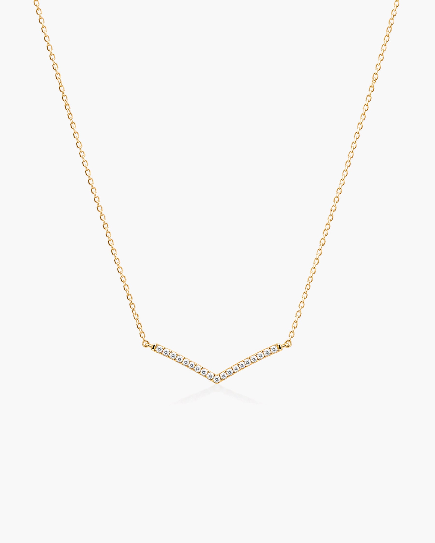 Vera Diamond Necklace - 14K Yellow Gold Natural Diamond