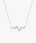 Diamond Pulse Necklace - Sterling Silver Natural Diamond