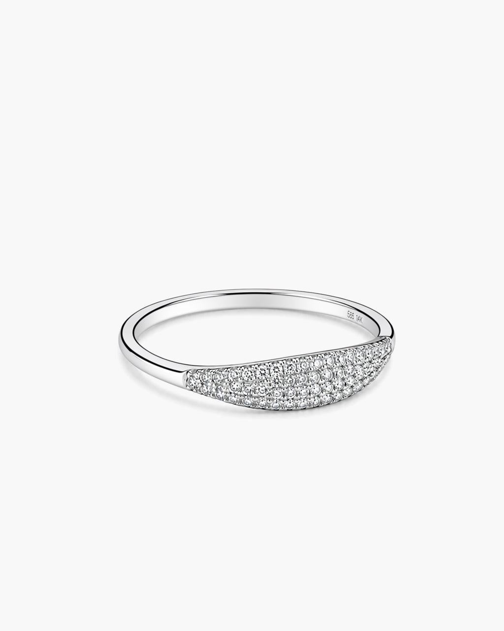 Luma Whisper Ring - 14K White Gold Natural Diamond Side Profile