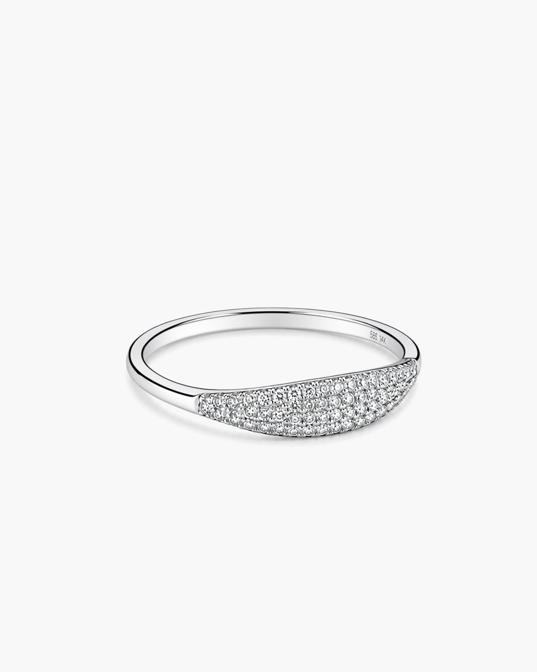 Luma Whisper Ring - 14K White Gold Natural Diamond Side Profile