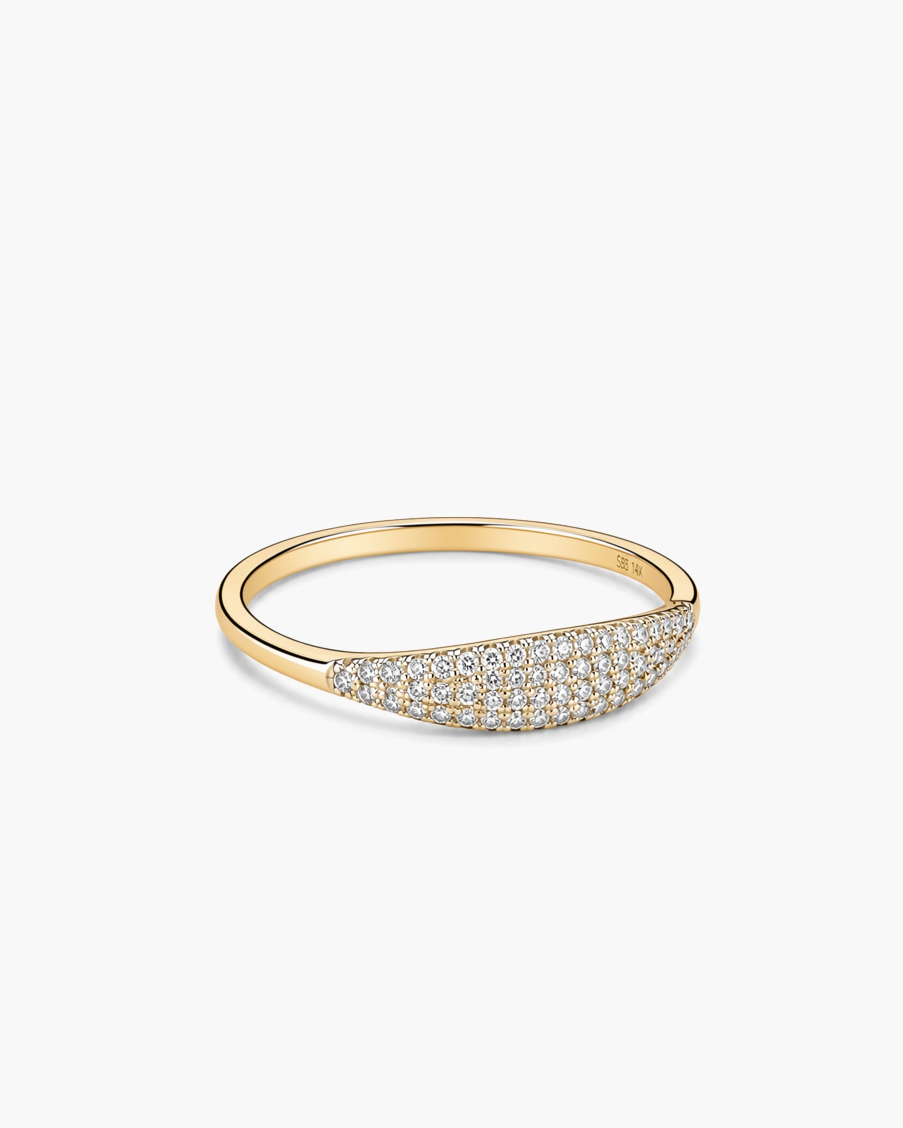 Luma Whisper Ring - 14K Yellow Gold Natural Diamond Side Profile