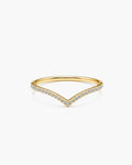 Contour Pavé Diamond Ring - 14K Yellow Gold Natural Diamond 