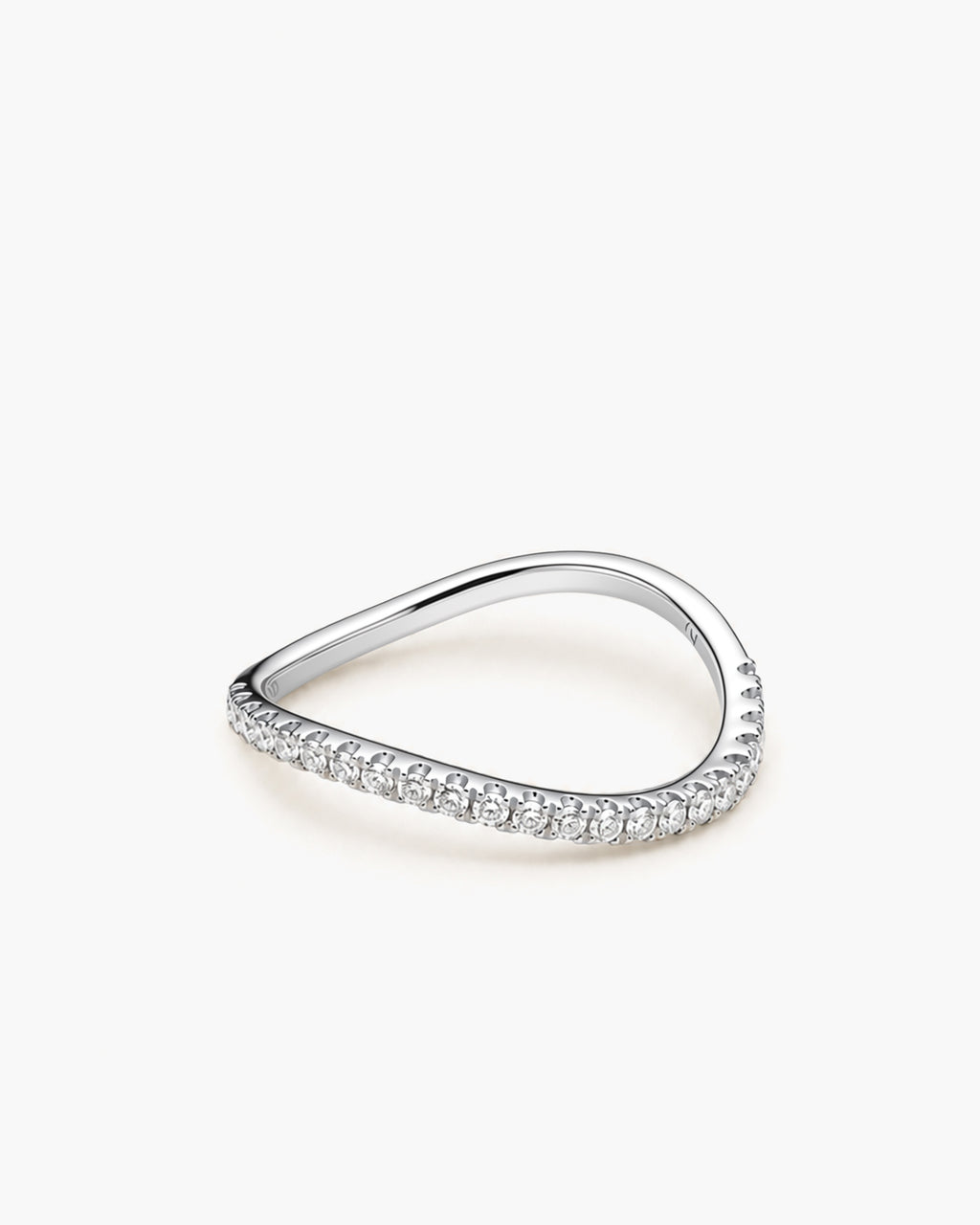 Sway Diamond Ring - 14K White Gold Natural Diamond