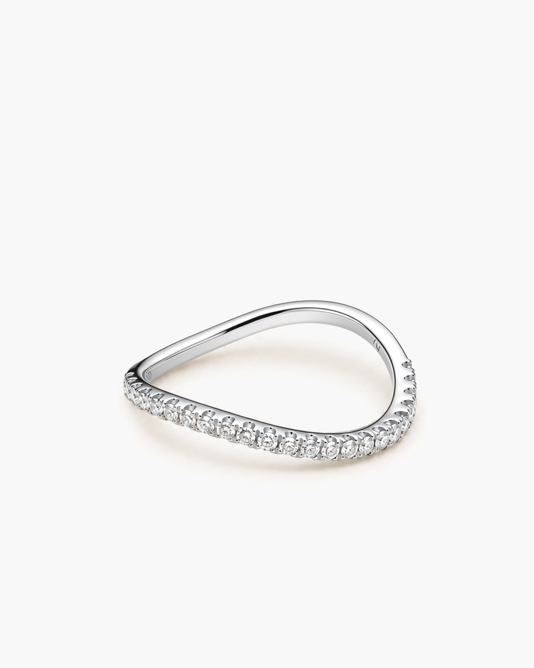 Sway Diamond Ring - 14K White Gold Natural Diamond
