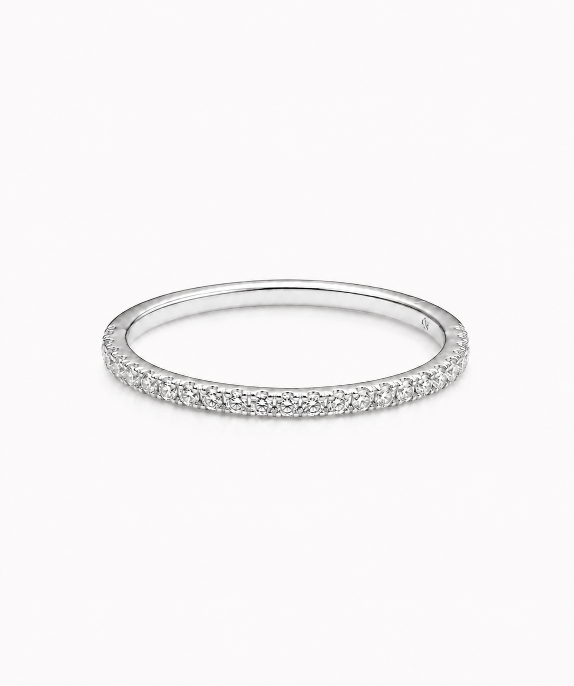 Eterna Diamond Band - 14K White Gold Natural Diamond 