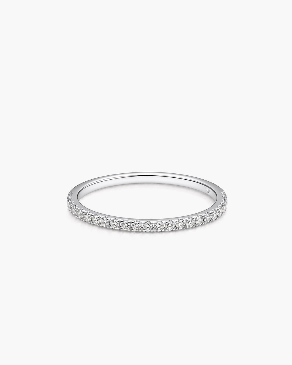 Eterna Diamond Band - 14K White Gold Natural Diamond