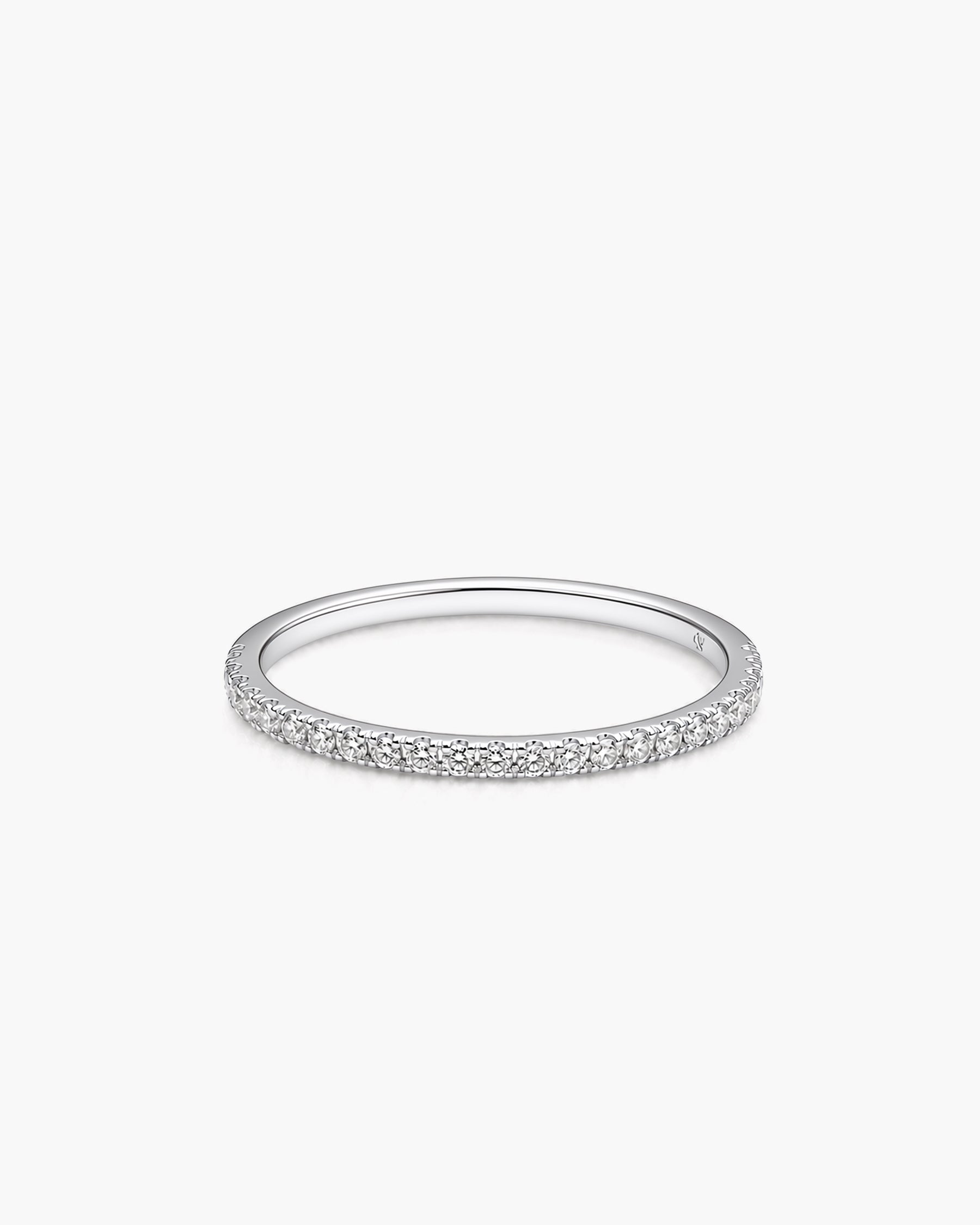 Eterna Diamond Band - 14K White Gold Natural Diamond