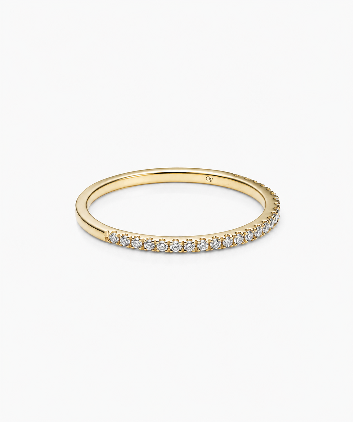 Eterna Diamond Band - 14K Yellow Gold Natural Diamond Side Profile