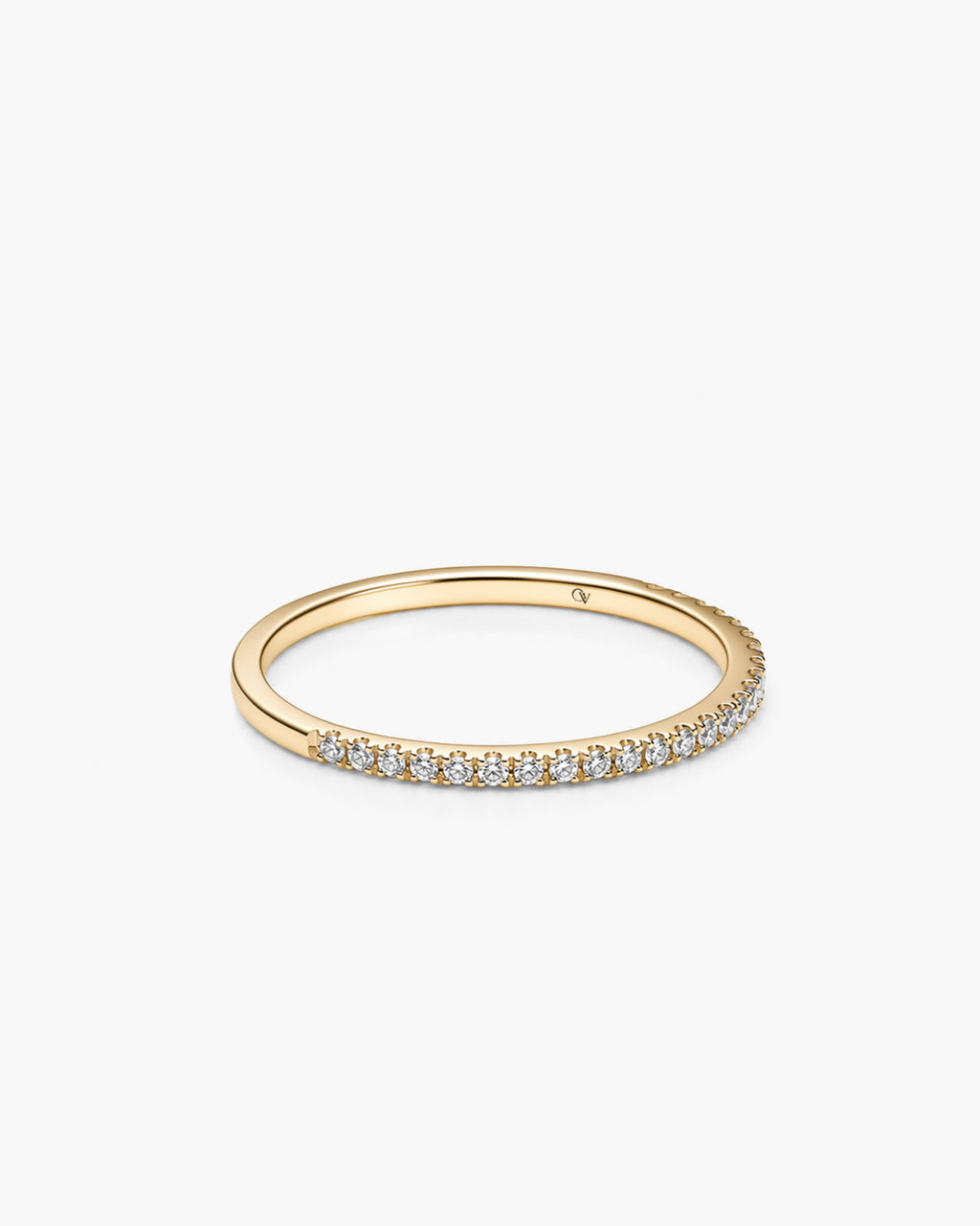 Eterna Diamond Band - 14K Yellow Gold Natural Diamond Side Profile