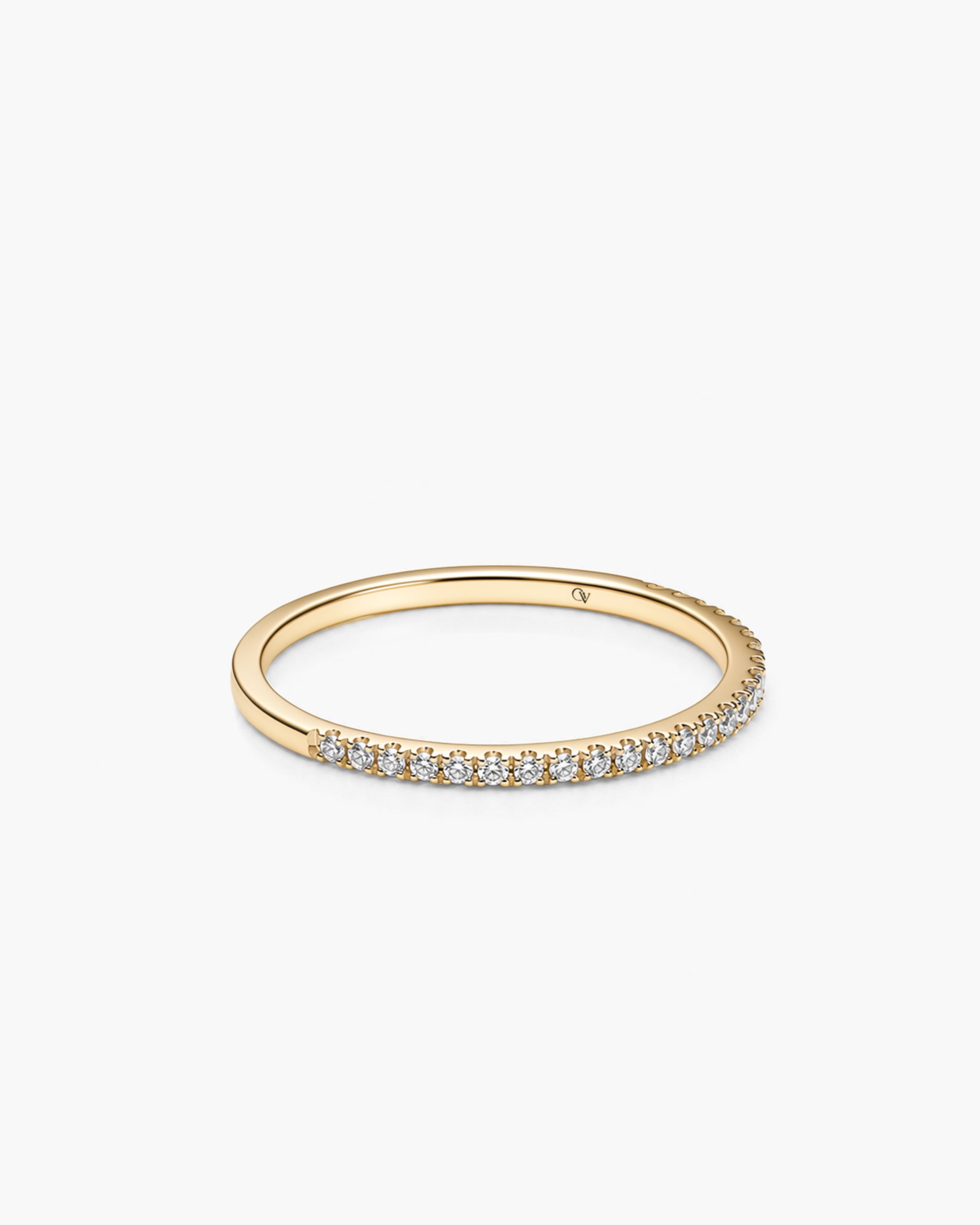 Eterna Diamond Band - 14K Yellow Gold Natural Diamond Side Profile