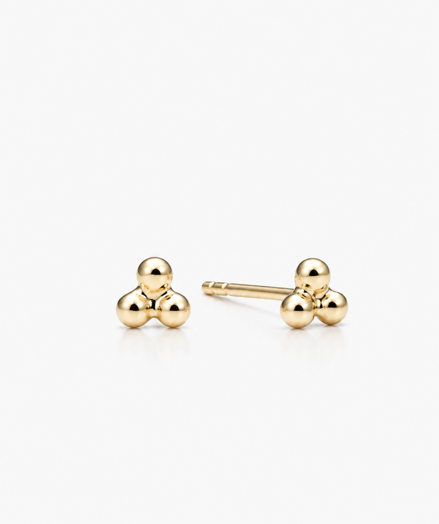 Classic Trio Studs - 14K Yellow Gold