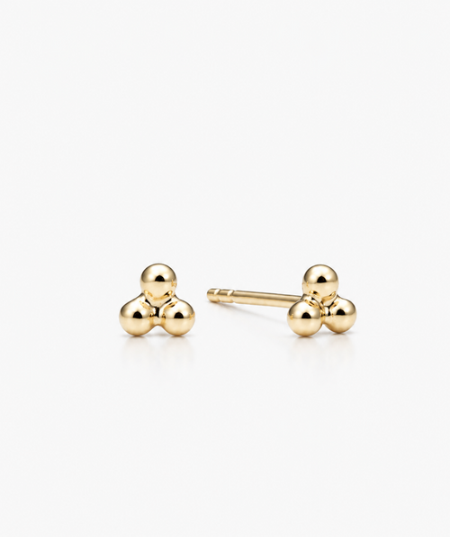Classic Trio Studs - 14K Yellow Gold