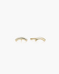 Tiny Smile Studs - 14 Yellow Gold 