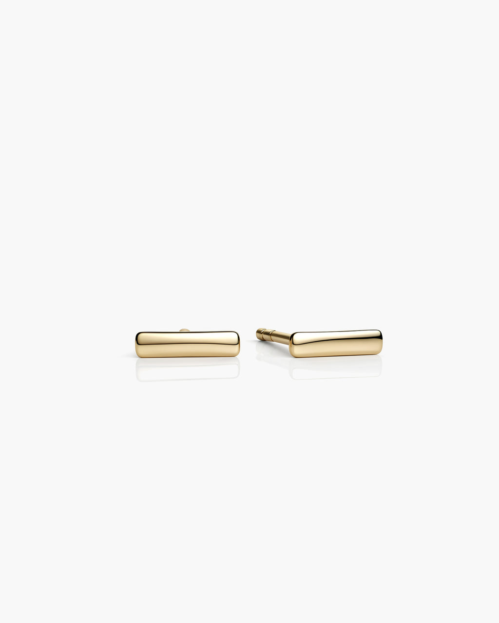 Luna Bar Studs - 14K Yellow Gold