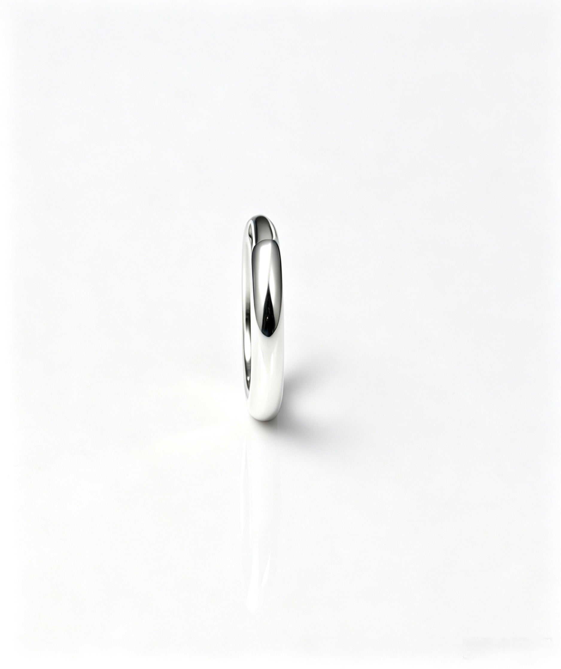Plain Hoop Mini - 10K White Gold Front Profile