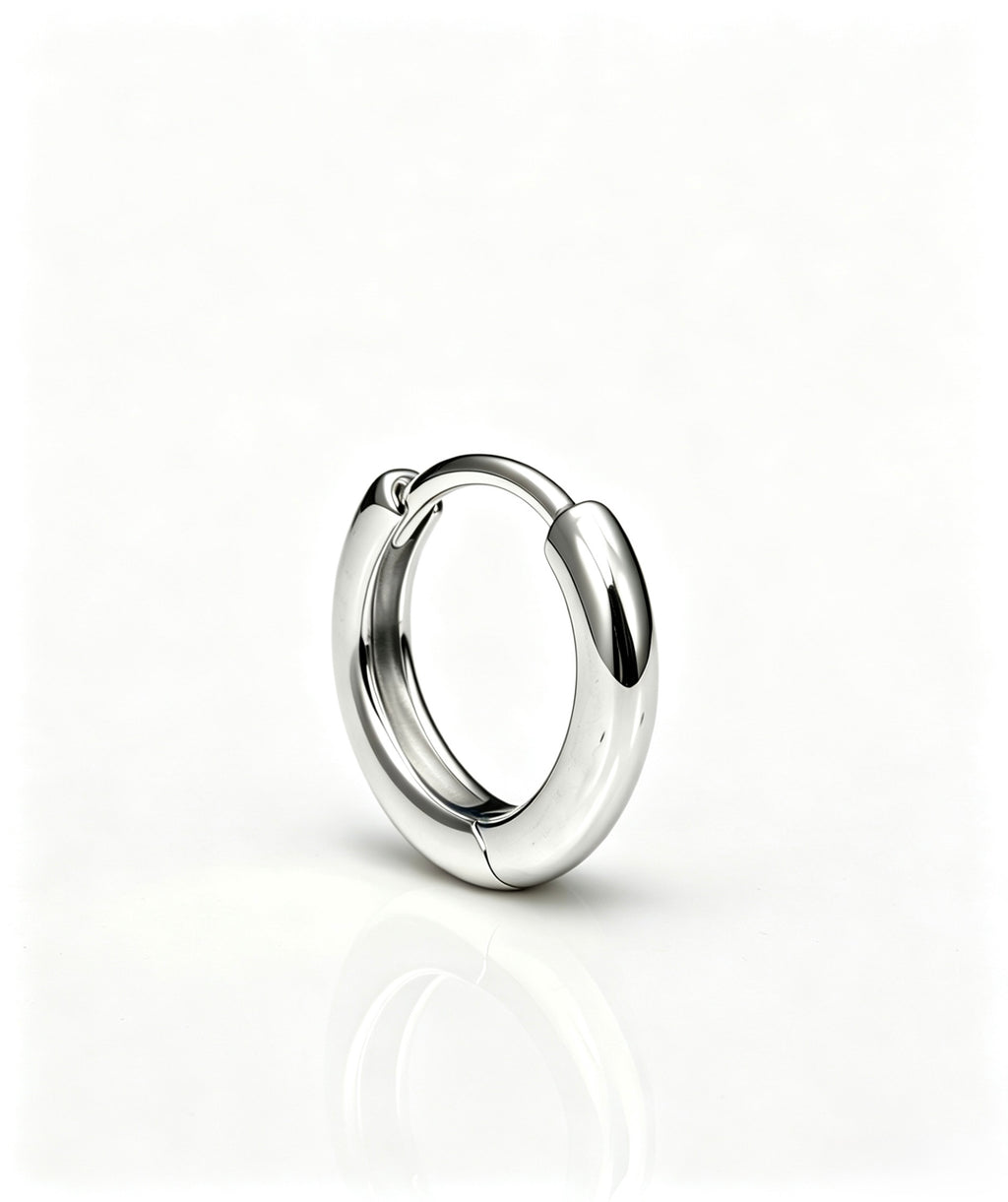 Plain Hoop Mini - 10K White Gold