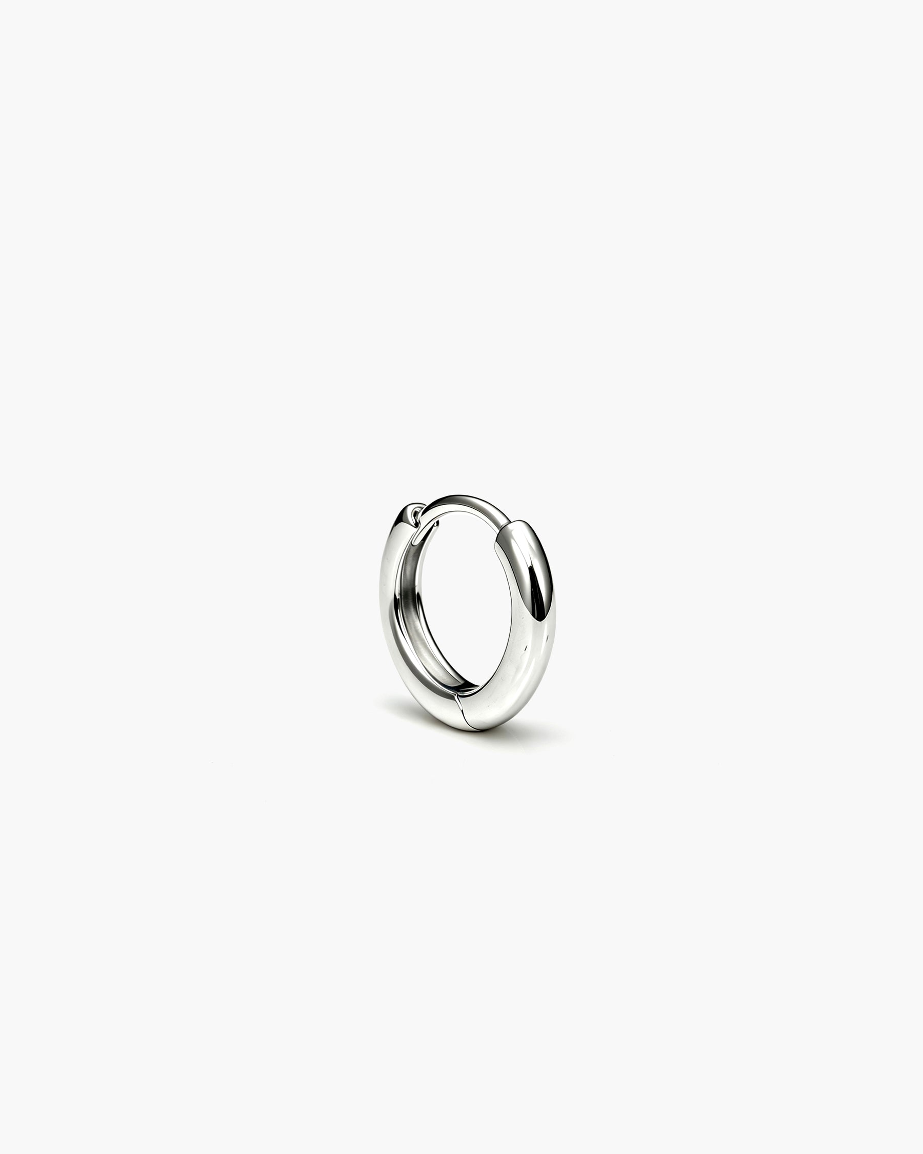 Plain Hoop Mini Single - 10K White Gold 