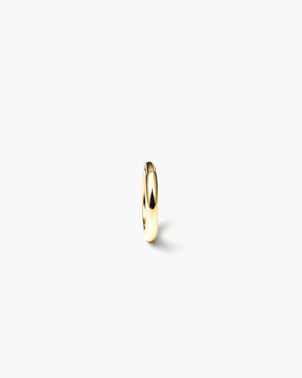 Plain Hoop Mini Single - 10K Yellow Gold Front Profile