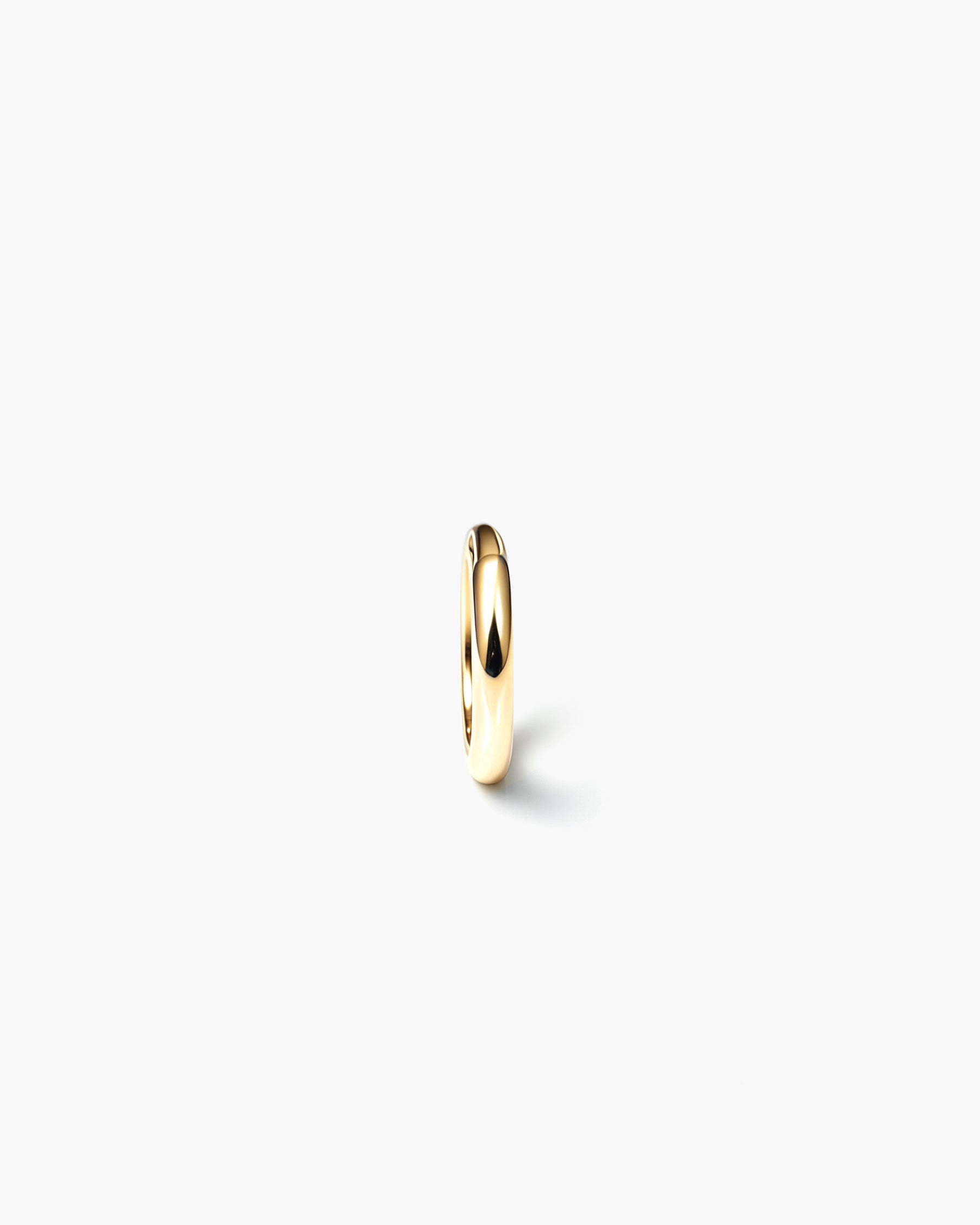 Plain Hoop Mini Single - 10K Yellow Gold Front Profile
