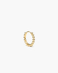 Beaded Hoop Mini Single - 14K Yellow Gold 