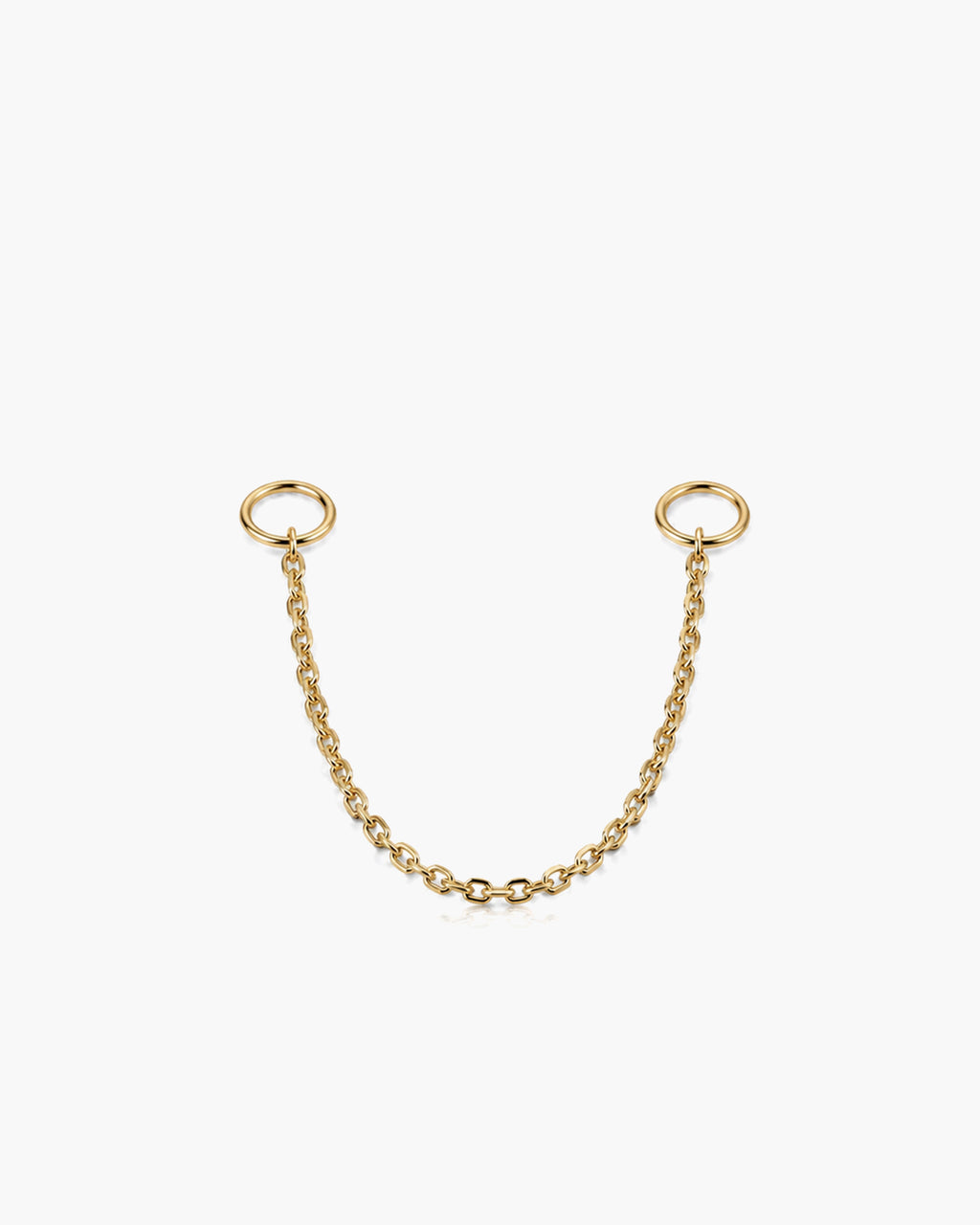 Chain Ear Jackets Medium Single - 14K Yellow Gold