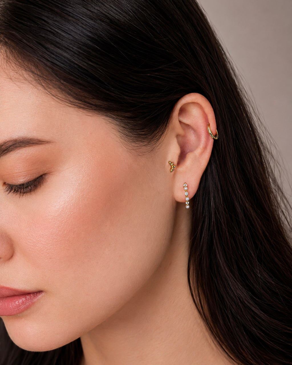 Curve Studs - Titanium Lifestyle