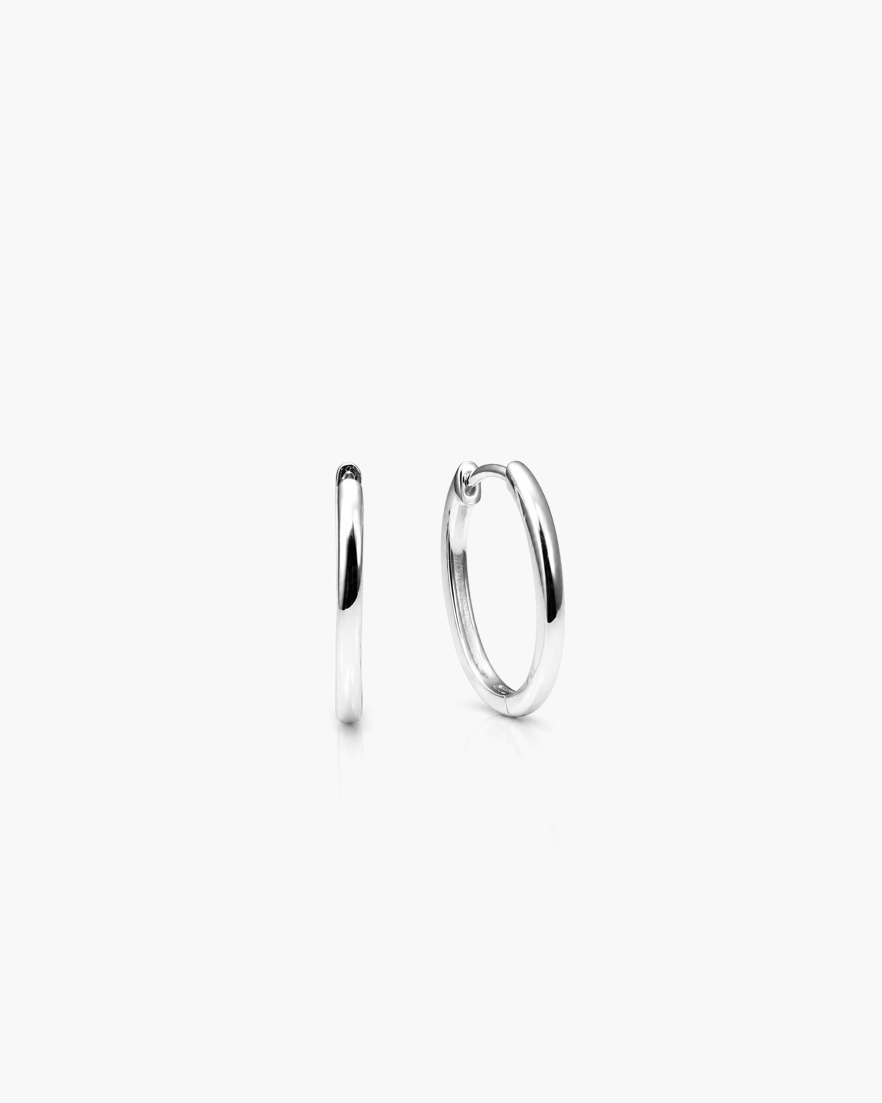 Plain Slim Hoops Petite - Sterling Silver