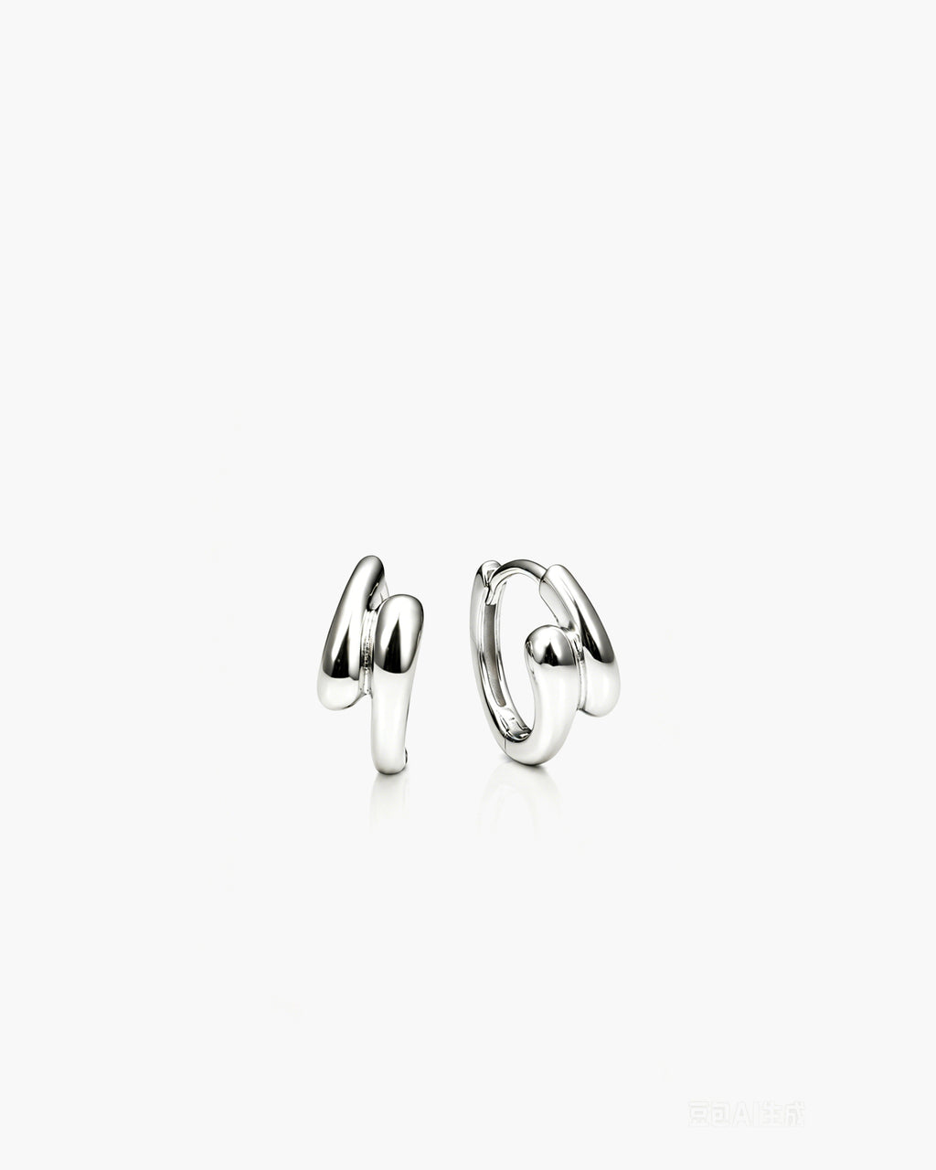 Double Mini Luma Hoops Earring - Sterling Silver