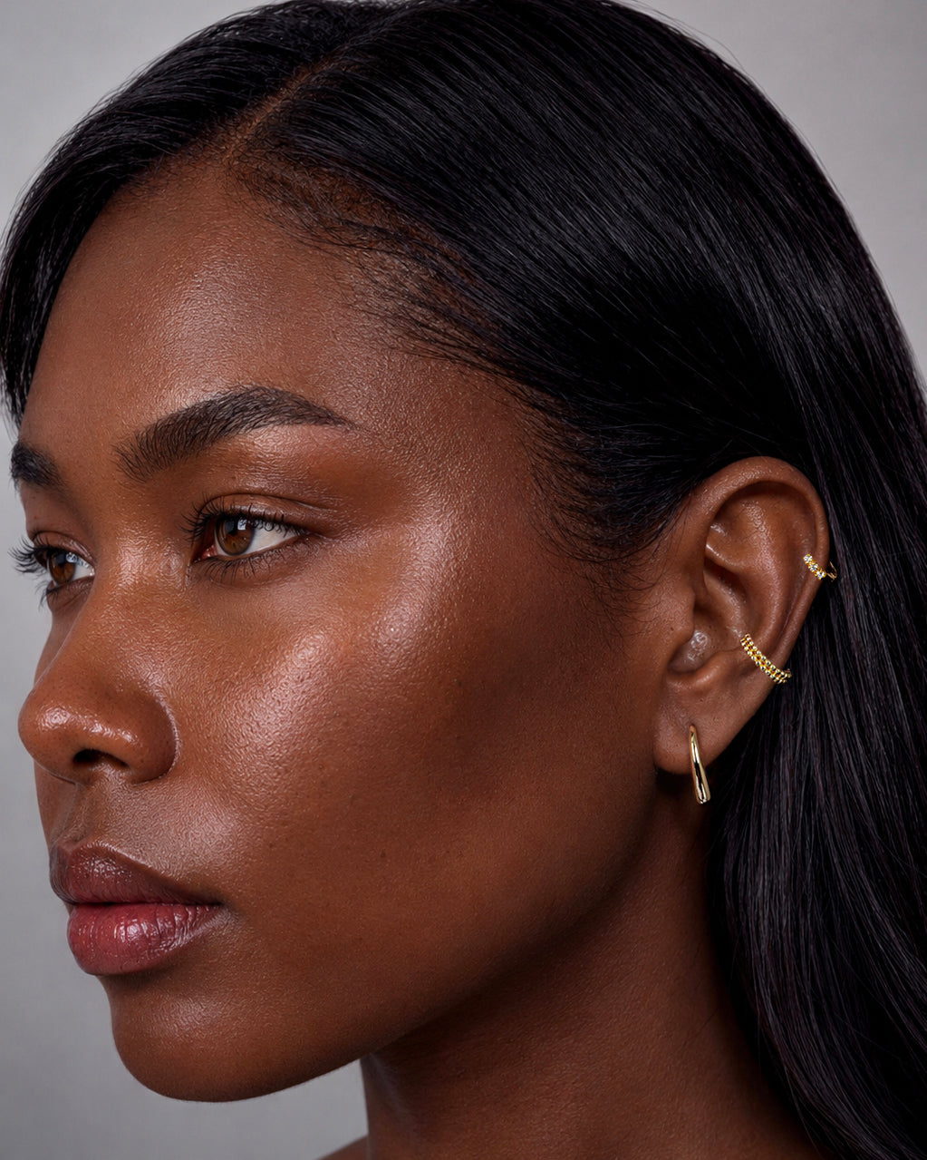 Flow Drop Earring - 18K Gold Vermeil Lifestyle