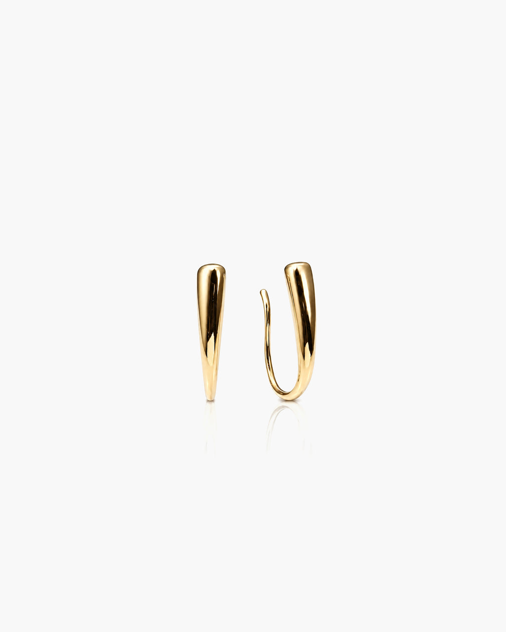 Flow Drop Earring - 18K Gold Vermeil Side Profile