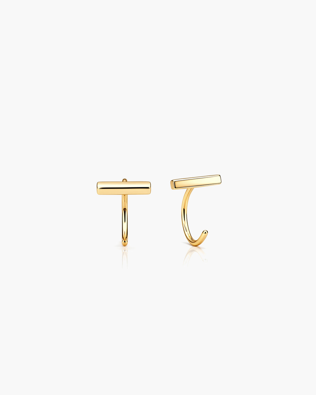Bar Open Hoops - 18K Gold Vermeil
