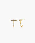 Bar Open Hoops - 18K Gold Vermeil