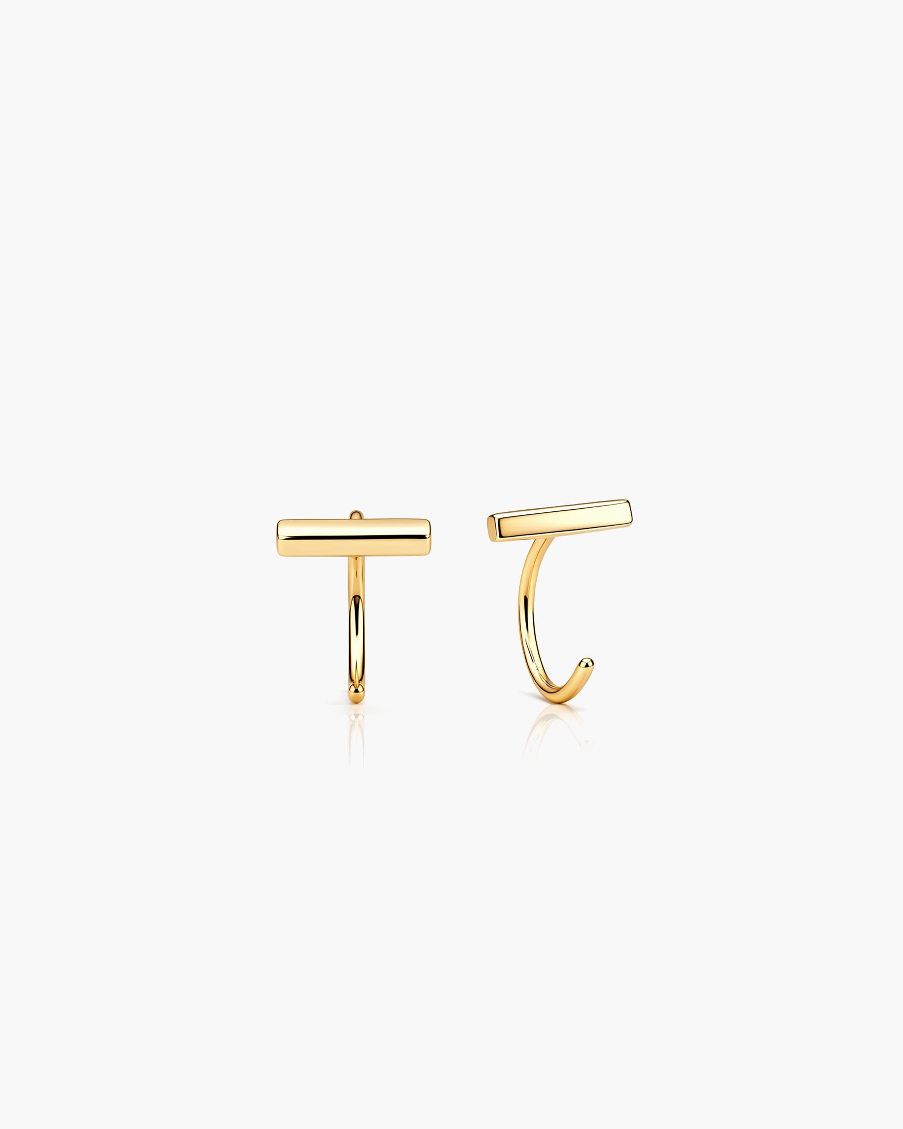 Bar Open Hoops - 18K Gold Vermeil