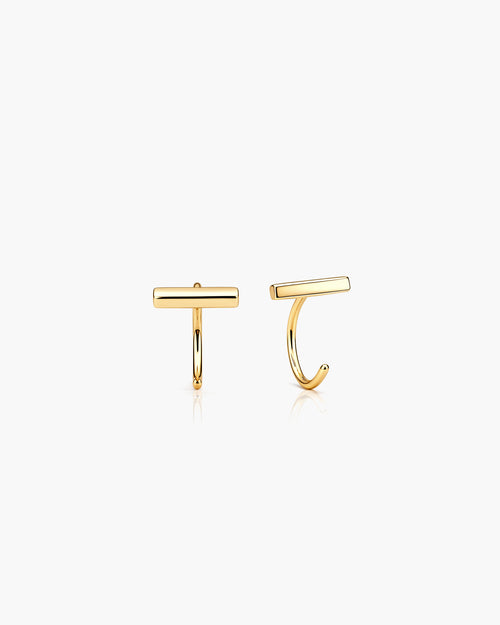 Bar Open Hoops - 18K Gold Vermeil