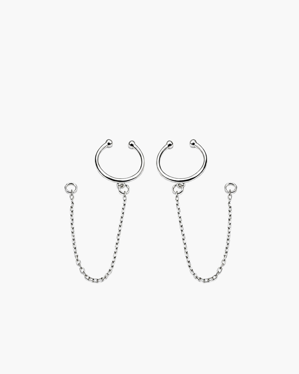 Chain Cuff Ear Jacket - Sterling Silver