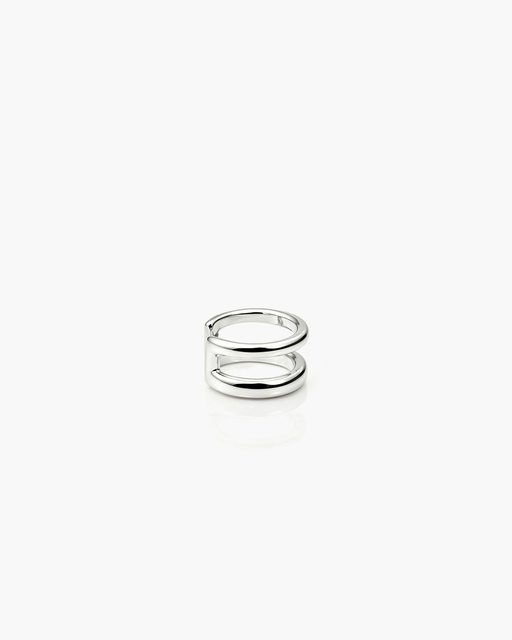 Twin Loop Ear Cuff - Sterling Silver Side Profile