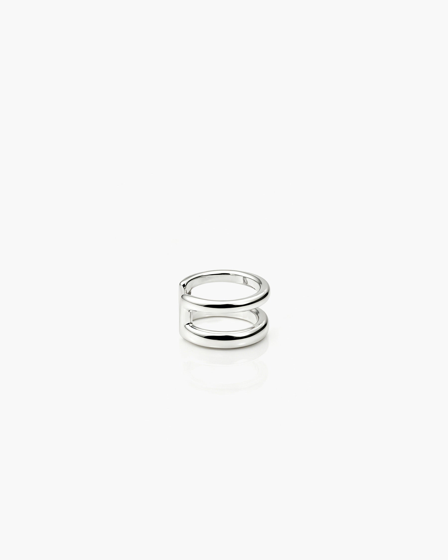 Twin Loop Ear Cuff - Sterling Silver Side Profile