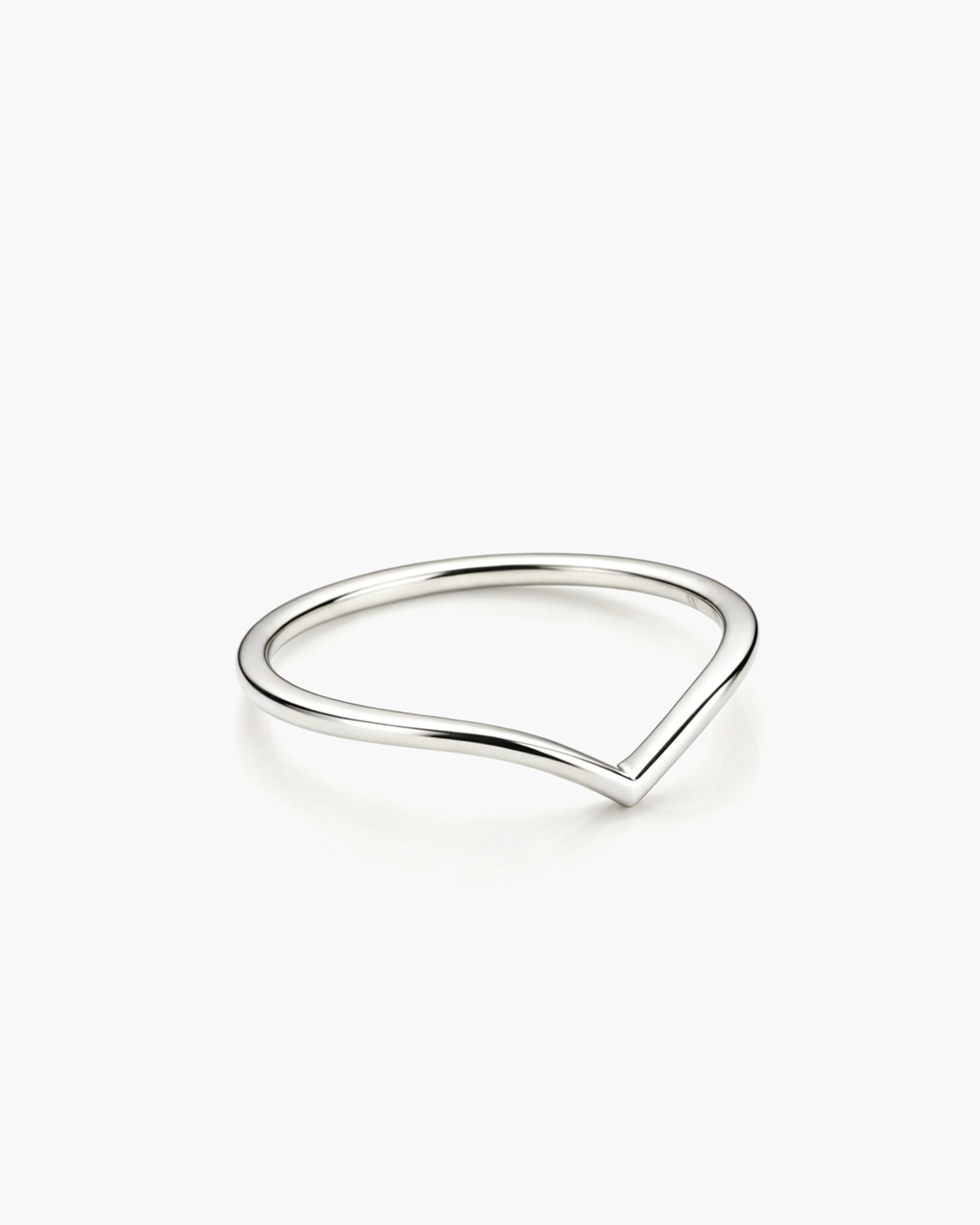 Contour Ring - 14K White Gold Side Profile